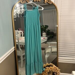 Women’s Long Summer Maxi Dress Size XL Green